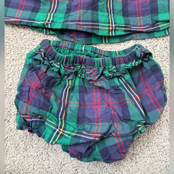 Janie and Jack Baby Girl Green Plaid Set 12-18 months - Picture 2 of 5